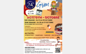 Stage  ACTI'GYM  - OCTOBRE 2024